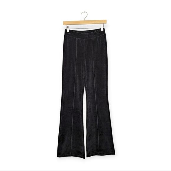 & Other Stories Pants - NWT & Other Stories Womens Pants Black Velour Pull On Flare Pants Size 2